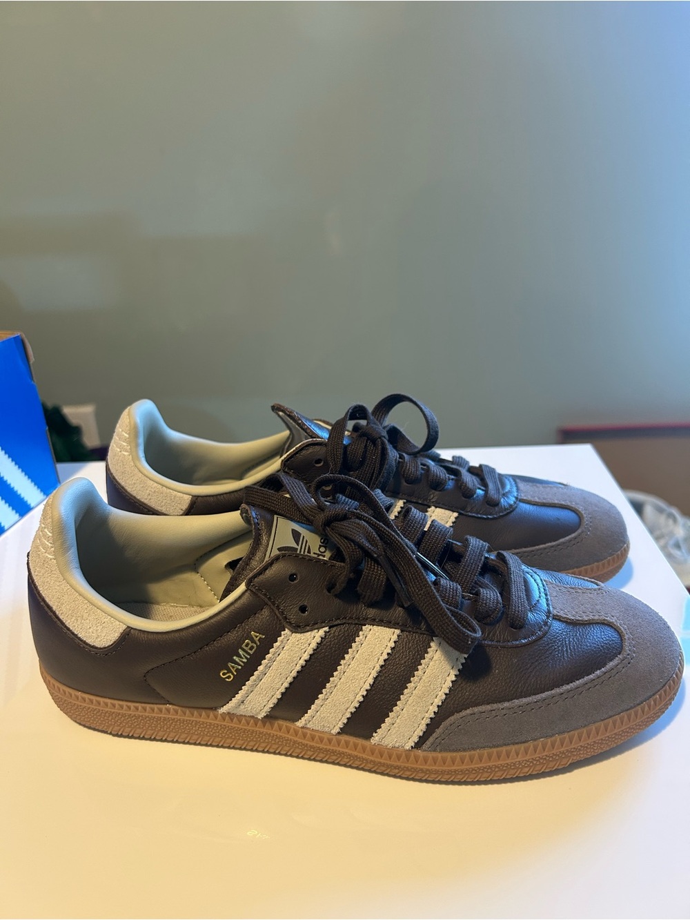 adidas Samba Brown, White & Gum Low-Top Sneakers